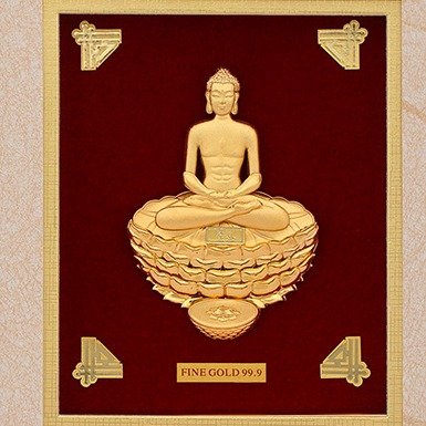 God mahaveer ji divine photo frame 24 k gold