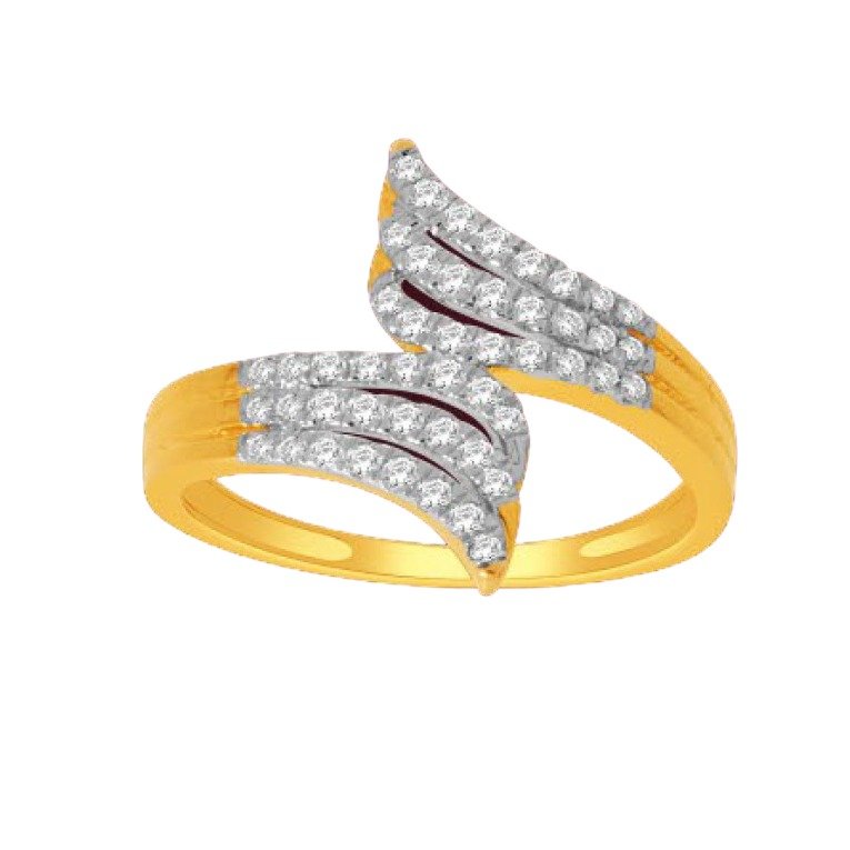 18 k gold real diamond ring,