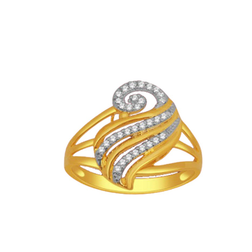 18k gold real diamond ring by 
