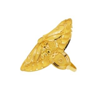 22 k,916 light weight yellow gold ladies ring rj-lrg013