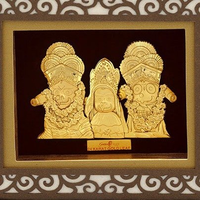 (18.5x21 cm)god jagganath puriji divine photo frame 24 k gold LEAF