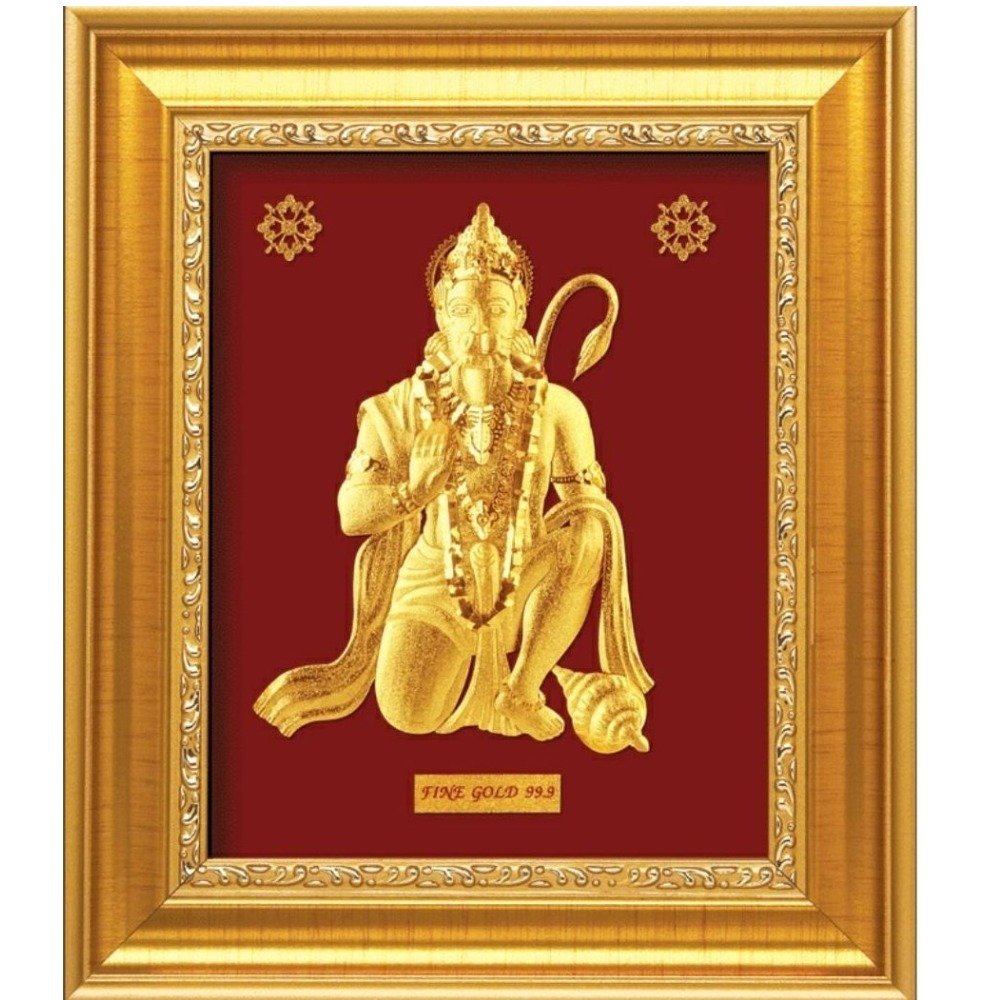 24 K GOLD GOD HANUMAN PHOTO FRAME RJ-PGA31